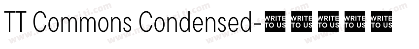 TT Commons Condensed字体转换